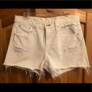 rag & bone - size 26 - white denim shorts